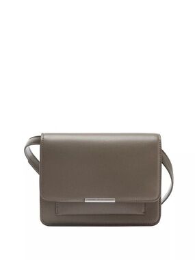 Zara Taupe Crossbody Bag with Silver Accent NWT